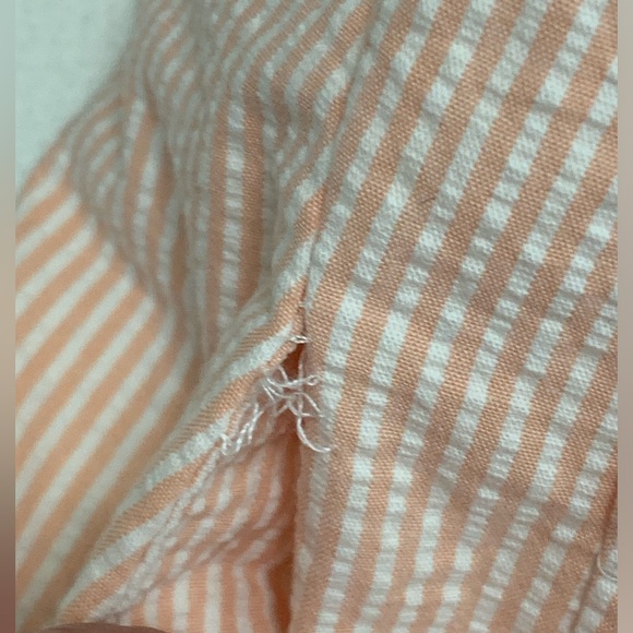 LOFT PINSTRIPED COTTON SHORTS - SZ 10 - Picture 5 of 8